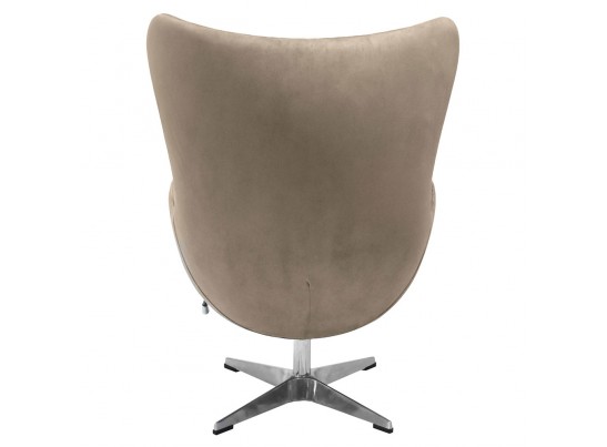 Кресло EGG CHAIR латте, искусственная замша в Набережных Челнах