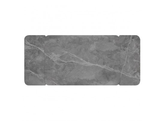 Стол Arthur раскладной 120-184x80x75см, керамогранит серый мрамор Greys Grey, чёрный в Набережных Челнах