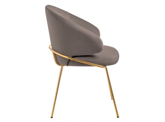 Стул-полукресло Emil латте с золотыми ножками в Набережных Челнах