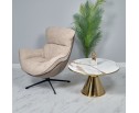 Кофейный столик Atlant диам.80см x 45см, золотой, металл, керамика в Набережных Челнах