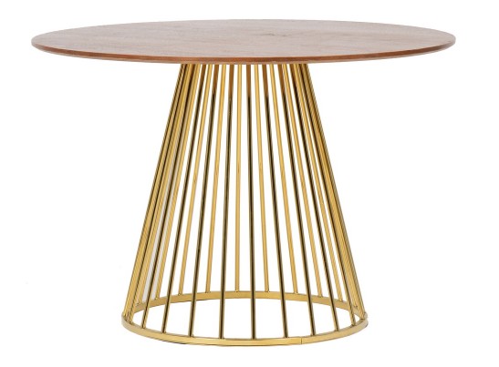 Стол Liverpool 100см, орех с золотистыми ножками в Набережных Челнах