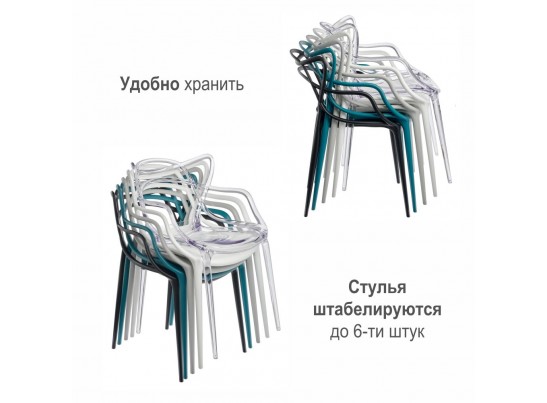 Комплект из 4-х стульев Masters прозрачный в Набережных Челнах