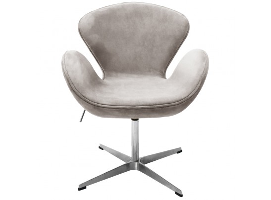 Кресло SWAN STYLE CHAIR латте, искусственная замша в Набережных Челнах