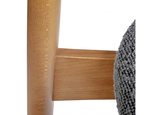 Стул Lucas тёмно-серый букле с ножками цвета орех в Набережных Челнах