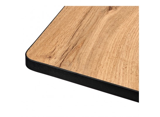 Стол Dublin раскладной 120-160х80х75 Дуб Вотан с чёрными ножками в Набережных Челнах