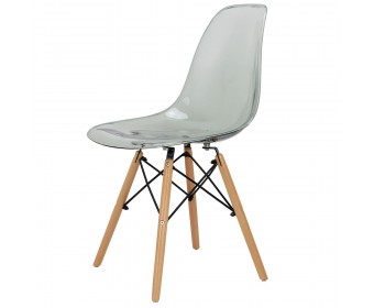 Комплект из 4-х стульев Eames прозрачный серый