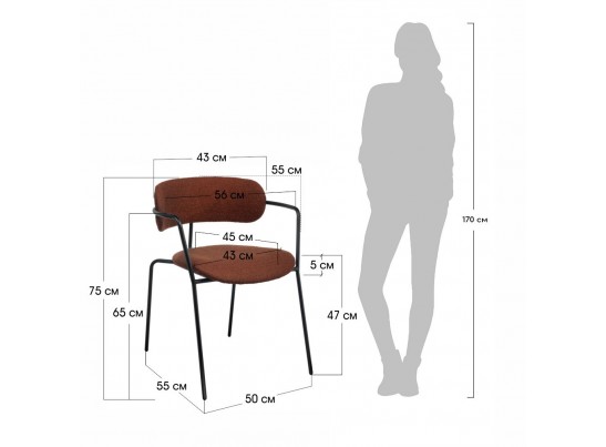 Стул Ant букле серый в Набережных Челнах
