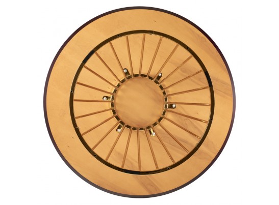 Стол Liverpool диам.110см, шпон орех лучевой набор, с золотистыми ножками в Набережных Челнах