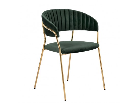 Комплект из 2-х стульев Turin зеленый с золотыми ножками в Набережных Челнах