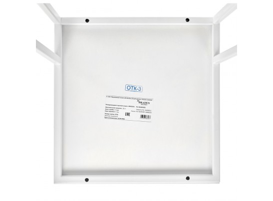 Придиванный столик Loft 35x35см, белый мрамор с белыми ножками в Набережных Челнах