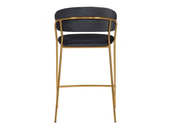 Стул полубарный Turin чёрный с золотыми ножками в Набережных Челнах
