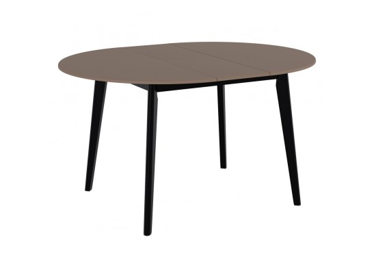 Стол Marcel круглый раскладной 110-140x110x76см, Кофе, чёрный в Набережных Челнах