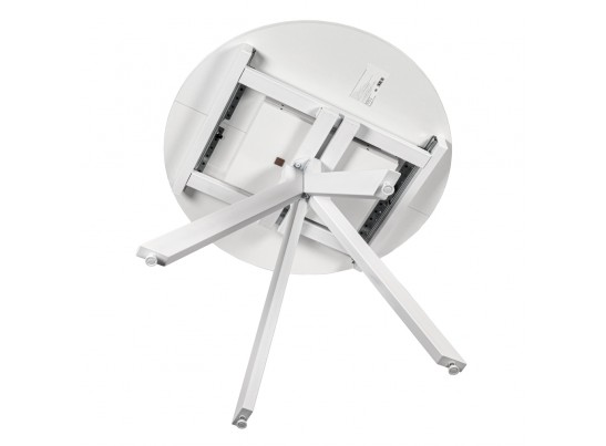 Стол Rudolf круглый раскладной 90-120x90x75см, белый мрамор, белый в Набережных Челнах