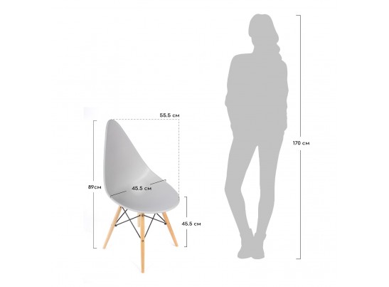 Стул DROP темно-серый в Набережных Челнах