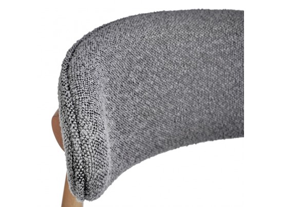 Стул Lucas тёмно-серый букле с ножками цвета орех в Набережных Челнах