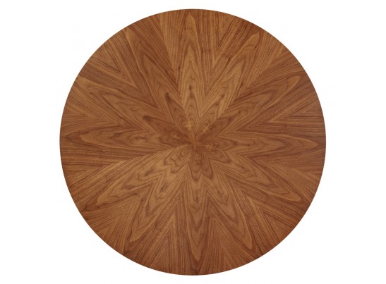 Стол Liverpool диам.110см, шпон орех лучевой набор, с золотистыми ножками в Набережных Челнах