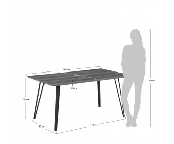 Стол Avanti new 160х90х76см, орех