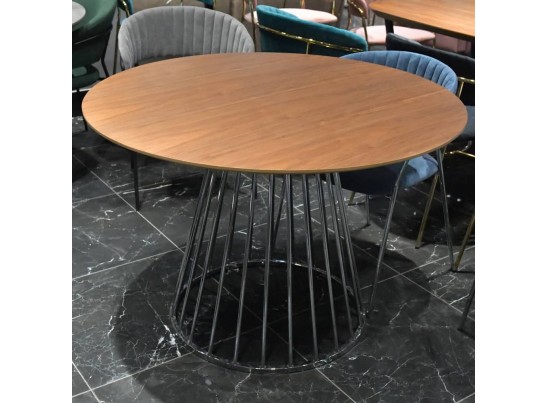 Стол Liverpool 110см орех, хромированные ножки в Набережных Челнах