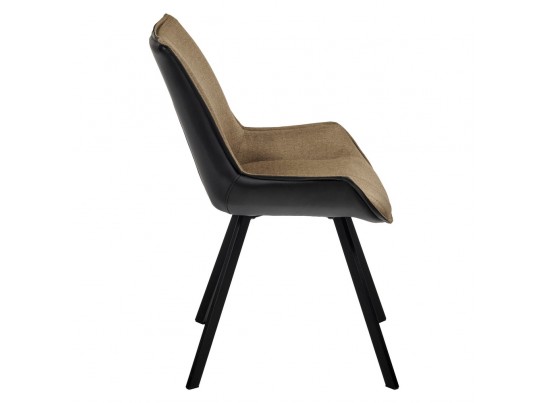 Стул Soft светло-коричневый с чёрным, рогожка в Набережных Челнах