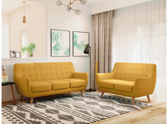 Диван Picasso двухместный горчичный в Набережных Челнах