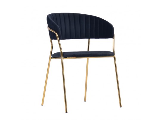 Комплект из 2-х стульев Turin чёрный с золотыми ножками в Набережных Челнах