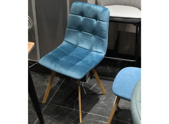 Комплект из 2-х стульев Easy тёмно-бирюзовый с ножками под дерево в Набережных Челнах