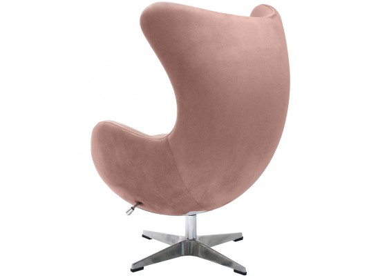 Кресло EGG CHAIR пыльно-розовый, искусственная замша в Набережных Челнах