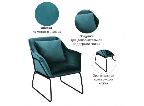 Кресло ALEX бирюзовый в Набережных Челнах