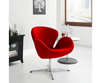 Кресло SWAN CHAIR красный кашемир