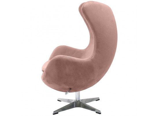 Кресло EGG CHAIR пыльно-розовый, искусственная замша в Набережных Челнах