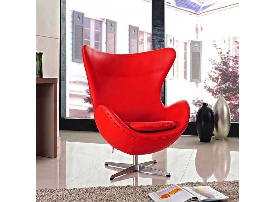 Кресло EGG CHAIR красный глянец в Набережных Челнах