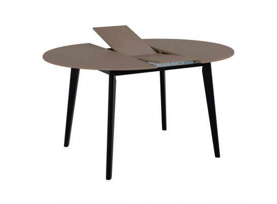 Стол Marcel круглый раскладной 110-140x110x76см, Кофе, чёрный в Набережных Челнах