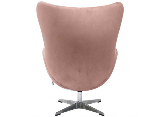 Кресло EGG CHAIR пыльно-розовый, искусственная замша в Набережных Челнах