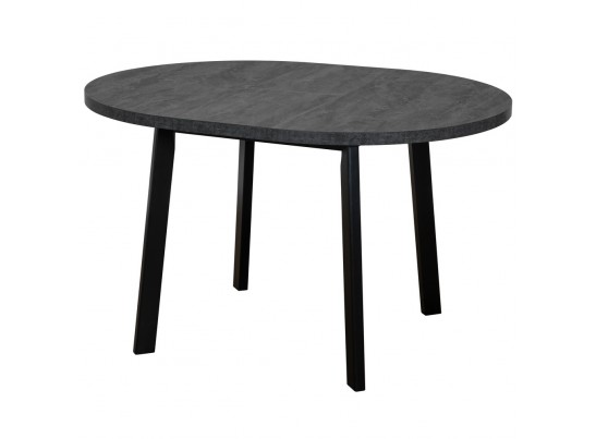 Стол Next круглый раскладной 100-130x100x76,5см, Угольный камень, чёрный в Набережных Челнах