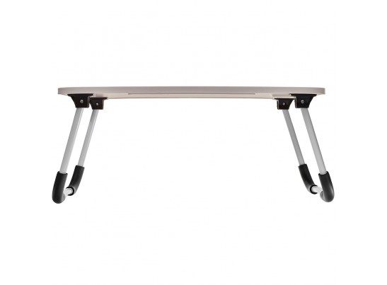 Стол складной с подстаканником «ЛАЙТ», 59,5x39,5x26,4см, мдф, металл, св. дерево, белый в Набережных Челнах