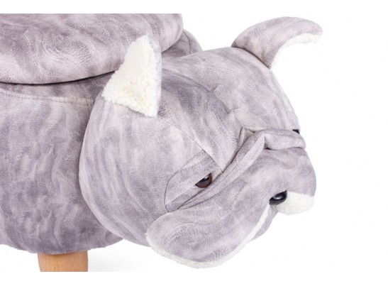 Пуф Бульдог светло-серый в Набережных Челнах