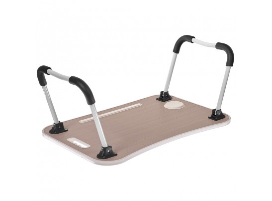 Стол складной с подстаканником «ЛАЙТ», 59,5x39,5x26,4см, мдф, металл, св. дерево, белый в Набережных Челнах