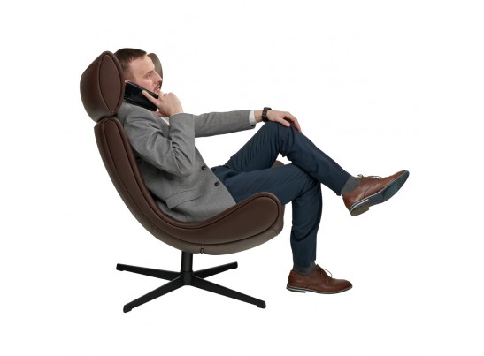 Кресло IMOLA коричневый, натуральная кожа в Набережных Челнах