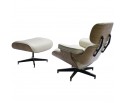 Кресло EAMES LOUNGE CHAIR и оттоманка EAMES LOUNGE CHAIR бежевые в Набережных Челнах