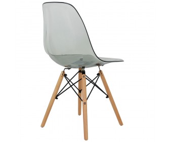 Комплект из 4-х стульев Eames прозрачный серый
