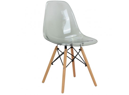 Комплект из 4-х стульев Eames прозрачный серый в Набережных Челнах