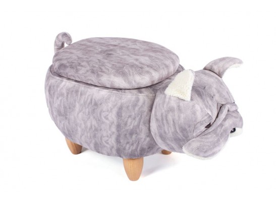 Пуф Бульдог светло-серый в Набережных Челнах