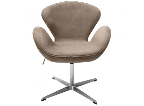 Кресло SWAN CHAIR латте, искусственная замша в Набережных Челнах