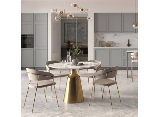 Стул полубарный Turin чёрный с золотыми ножками в Набережных Челнах