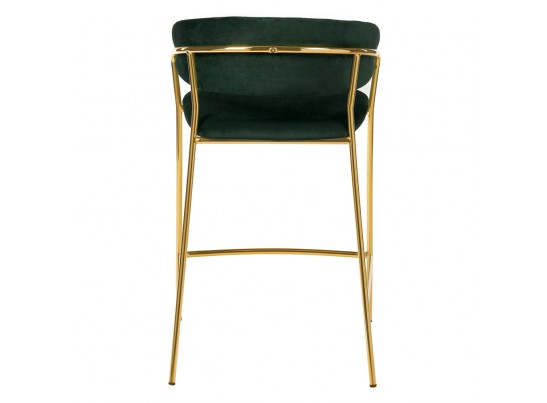 Комплект из 2-х стульев полубарных Turin зеленый с золотыми ножками в Набережных Челнах