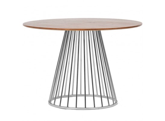 Стол Liverpool 110см орех, хромированные ножки в Набережных Челнах