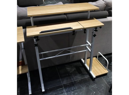 Стол многофункциональный Shuttle 80х58х80-130см, светлое дерево, белый в Набережных Челнах