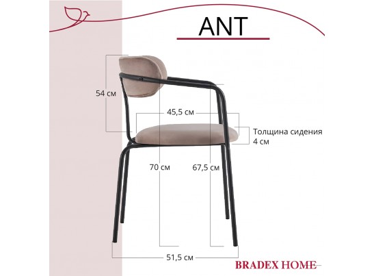 Комплект из 2-х стульев Ant латте в Набережных Челнах Комплект из 2-х стульев Ant латте в Набережных Челнах