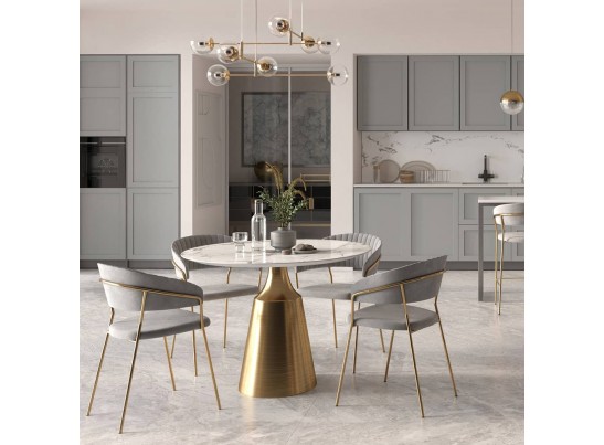 Стул полубарный Turin чёрный с золотыми ножками в Набережных Челнах