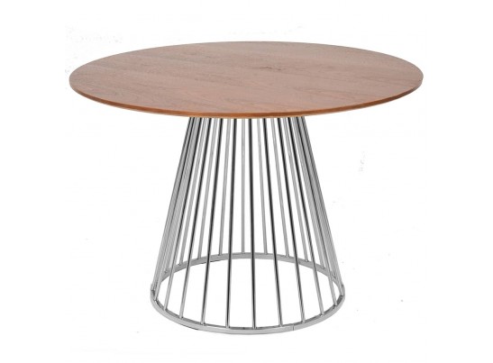 Стол Liverpool 110см орех, хромированные ножки в Набережных Челнах